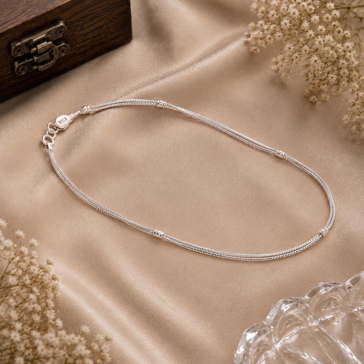 Silver Snake Chain Anklet