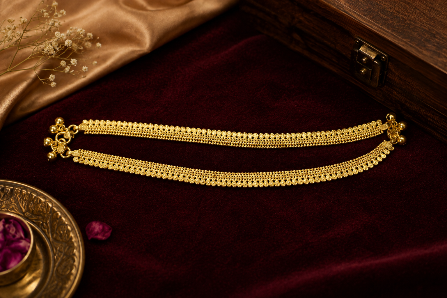 Traditional Gold Anklet for Women