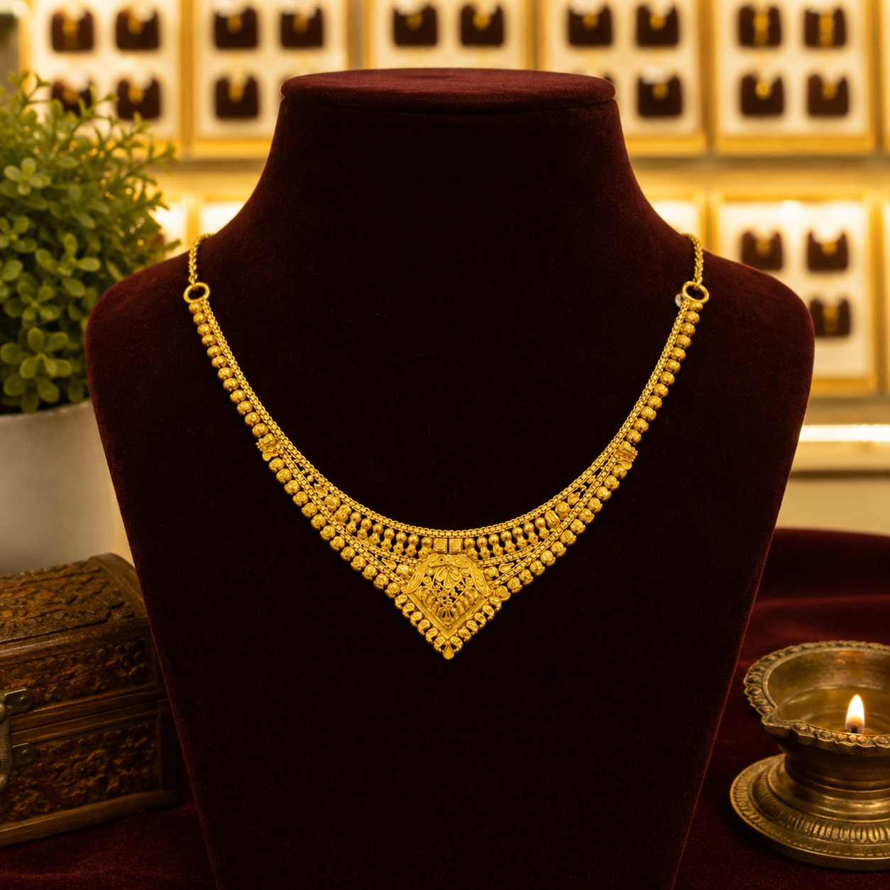 Traditional Gold Necklace for Women